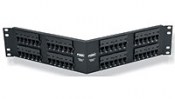 Patch Panel Cat6 48PT 1UR  Angulado con Jacks